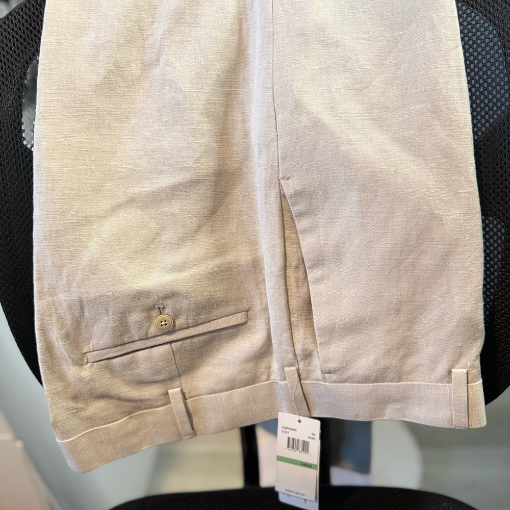 Cubanera Linen’s Men's Cream Pants - Picture 2 of 3